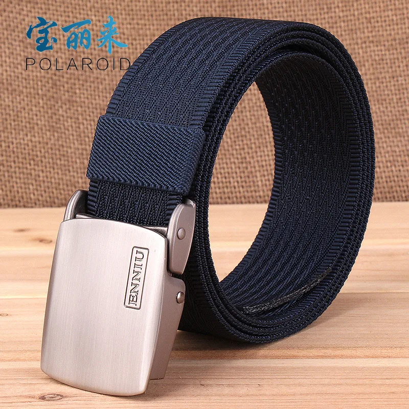 

Enniu Solid Color Tactical Metal Buckle Quick-Dry Nylon Leather Belt Canvas Belt Casual Pants with Logo