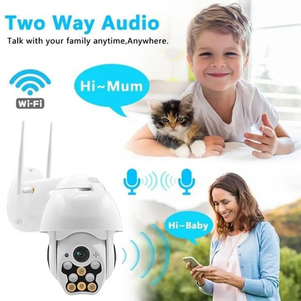 

CUJMH 4X Zoom IR Network CCTV Surveillance IP Camera Dome Wifi Pan Wireless Camera 1080P Speed Outdoor Tilt Security Q2L0