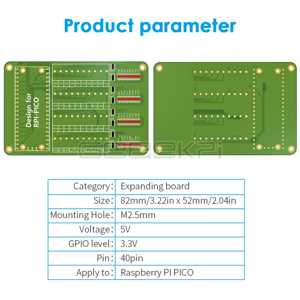 Raspberry Pi Pico/Pico W GPIO Screw Terminal Hat Pico Expansion Board 40pin for Programming Connection image 2