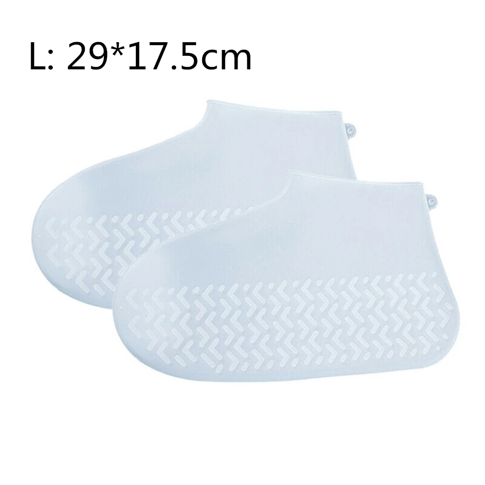 S 1 пара S/M/L силиконовые чехлы для обуви Водонепроницаемые туфли для многократного применения противоскользящие мотоциклетные велосипедные накладки для мужчин и женщин - Цвет: S
