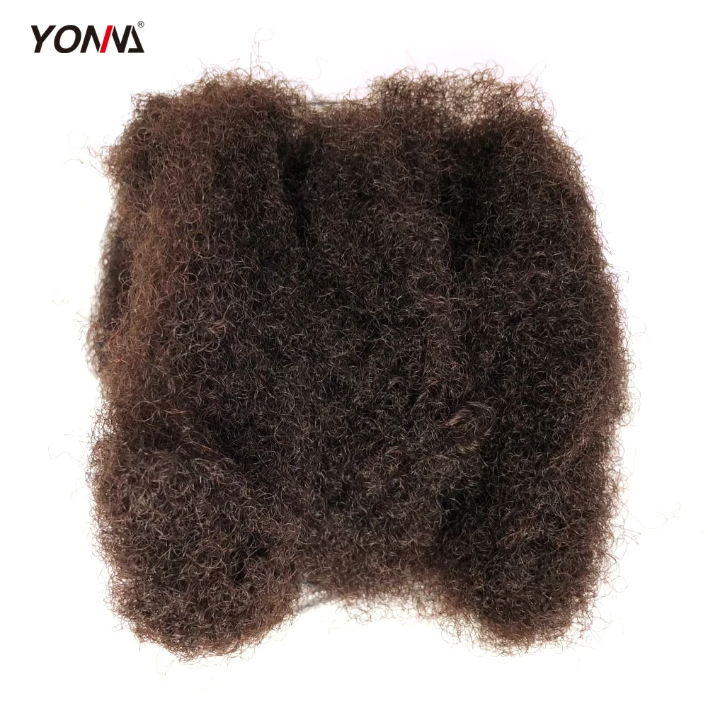 100% Human Hair for Dreadlocks and Braids - YONNA Tight Afro Kinky Bulk in Medium Brown and Honey Blonde (4 Ounce Weight, 4pcs/lot) image 4