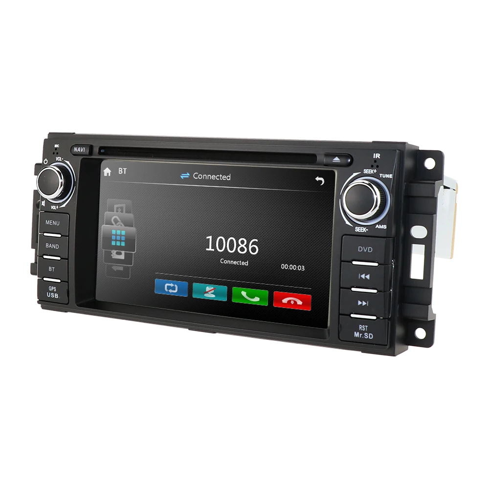 Perfect 6.2inch HD Head Unit GPS Navigation Radio Stereo Car DVD Player for JEEP Patriot Compass/DODGE Journey/Chrysler Sebring BT 1