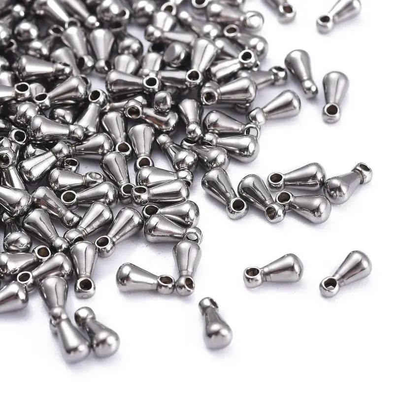 200pcs Stainless Steel Color 304 Stainless Steel Chain Findings Drop
