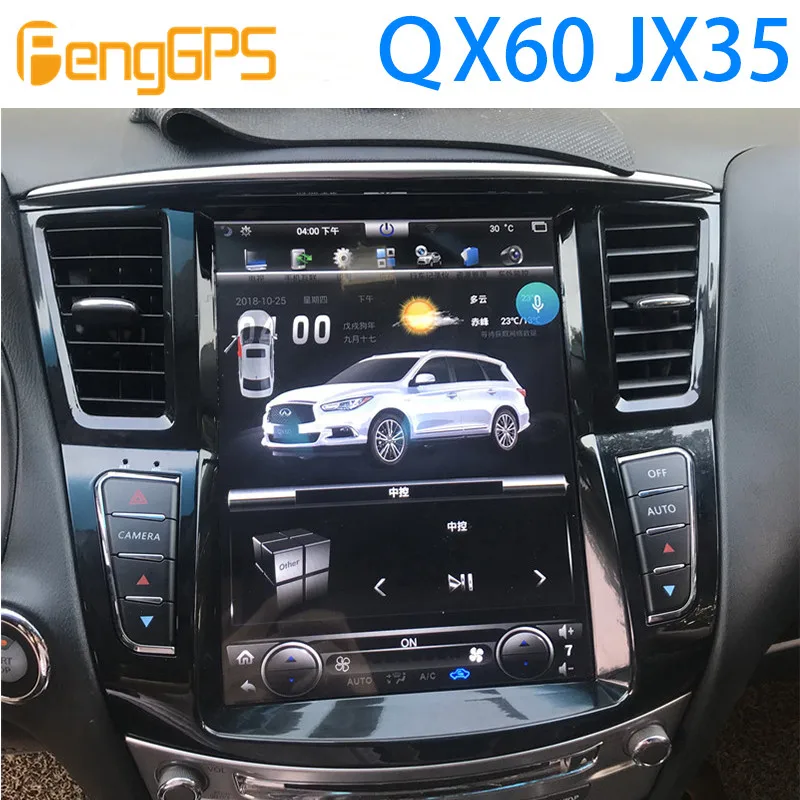 12," Tesla Android 8,1 Автомобильный мультимедийный радио без dvd-плеера для Infiniti QX60 JX35 2012- gps навигация