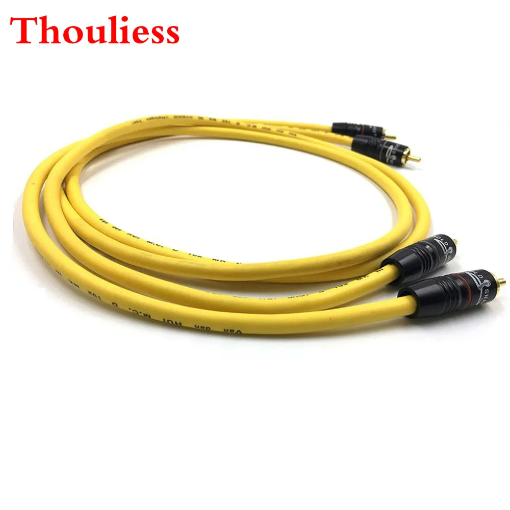 

Thouliess GOLD-SNAKE Gold Plated RCA Audio Cable 2x RCA Male to Male Interconnect Audio Cable with VDH Van Den Hul 102 MK III