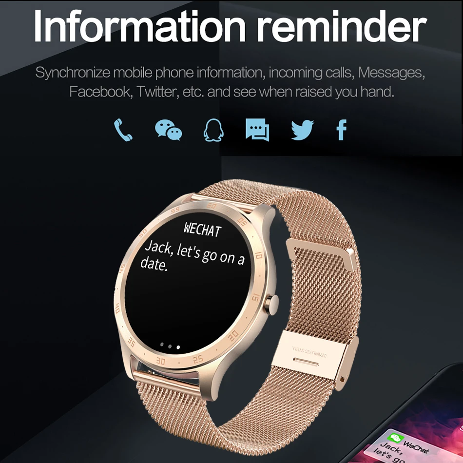 US $26.09 LIGE New Women Smart Watch Woman Fashion Watch Heart Rate Sleep Monitoring For Android IOS IP67 Waterproof Ladies SmartwatchBox