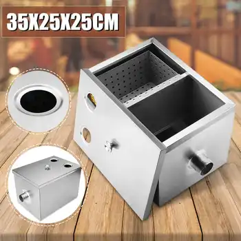 

Grease Trap Interceptor Set Stainless Steel Detachable Design For Restaurant Kitchen Wastewater Removable Baffles 2 Sizes Simple