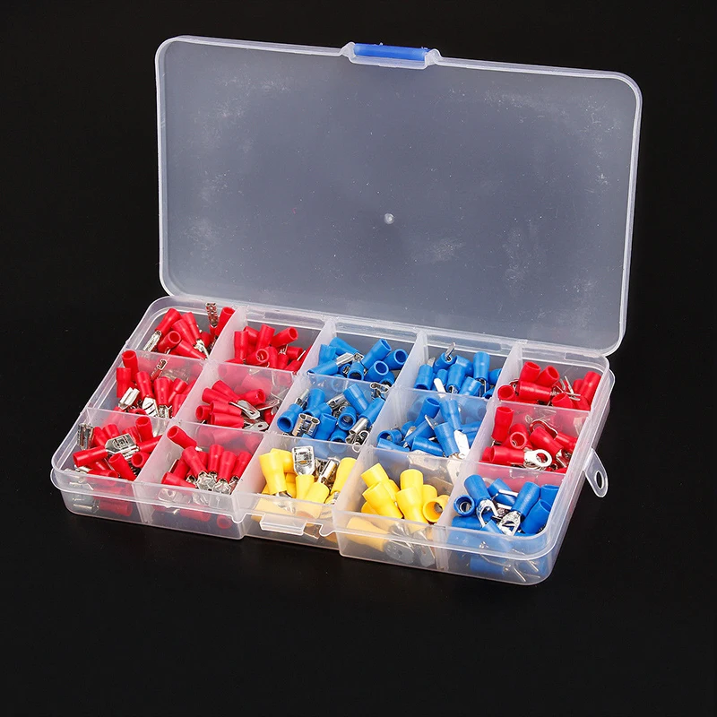 

280pcs Insulated Terminals Set Female/Male Electric Wire Crimp Spade Connectors Assortment Kit with Box