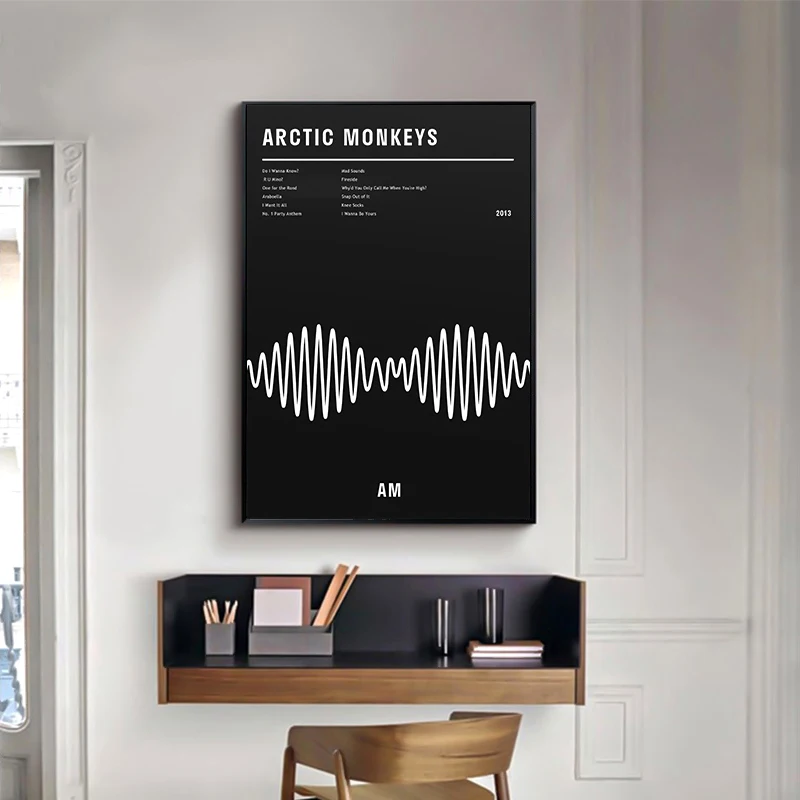 Black Arctic Monkeys Am Album Music Tipografia Poster E Stampa Wall Art Picture Canvas Painting For Teen Room Modern Home Decor