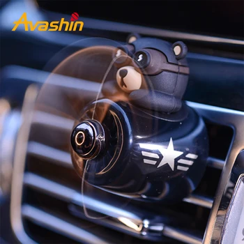 Car Air Freshener Smell In The Styling Vent Perfume Diffuser Bear Pilot Rotating Propeller Fragrance Air Fresheners Clip Parfum 1