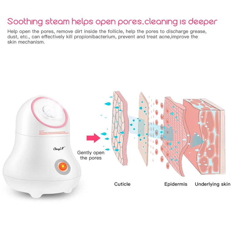 CkeyiN Blackhead Remover Vacuum Pore Vacuum Cleaner Face Acne Comedone Extractor Tool + Warm Mist Facial Steamer Face Brush 50