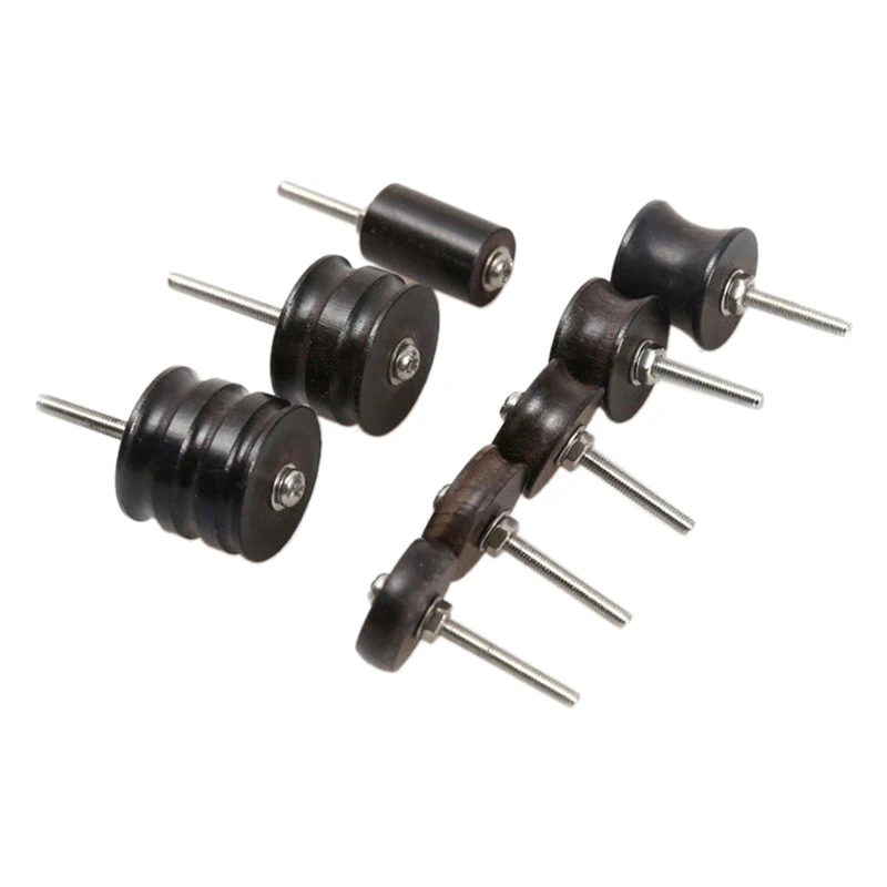 

8 Size/Set Leathercraft Carving Tool Handmade Diy Leather Edge Slicker Round Wood Leather Burnisher