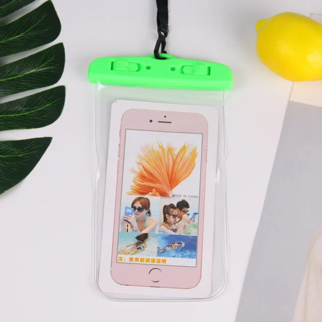 Водонепроницаемый чехол-сумка, универсальный 6,5 дюймовый Чехол для мобильного телефона, чехол для плавания, для фотосъемки под водой для iPhone 7, чехол с полной защитой - Цвет: green