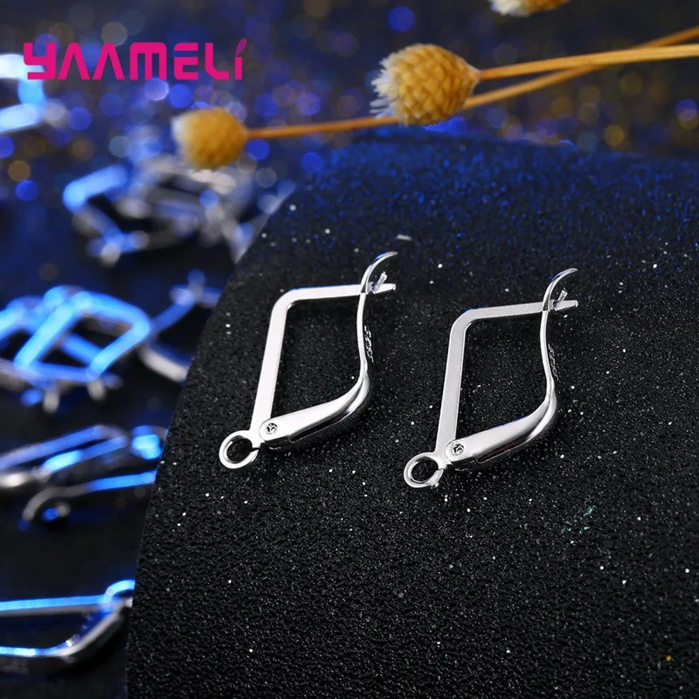 12 Designs Mixed High End 925 Sterling Silver Crystal Jewelry Findings Hot Sale Earrings DIY Making Components Accessories