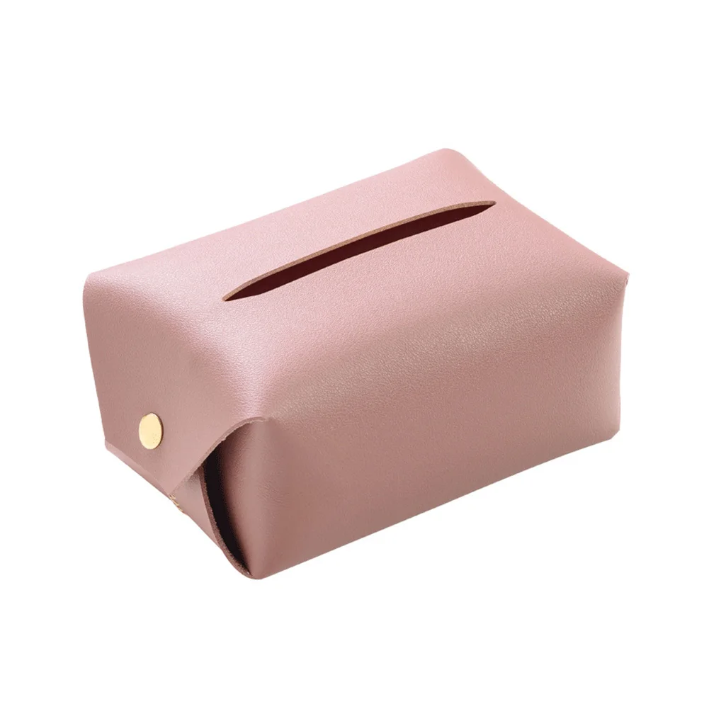 Pouch Paper Container Living Room Home Car Napkin Holder Tissue Box Table Hotel Desktop Office Faux Leather Organizer #734