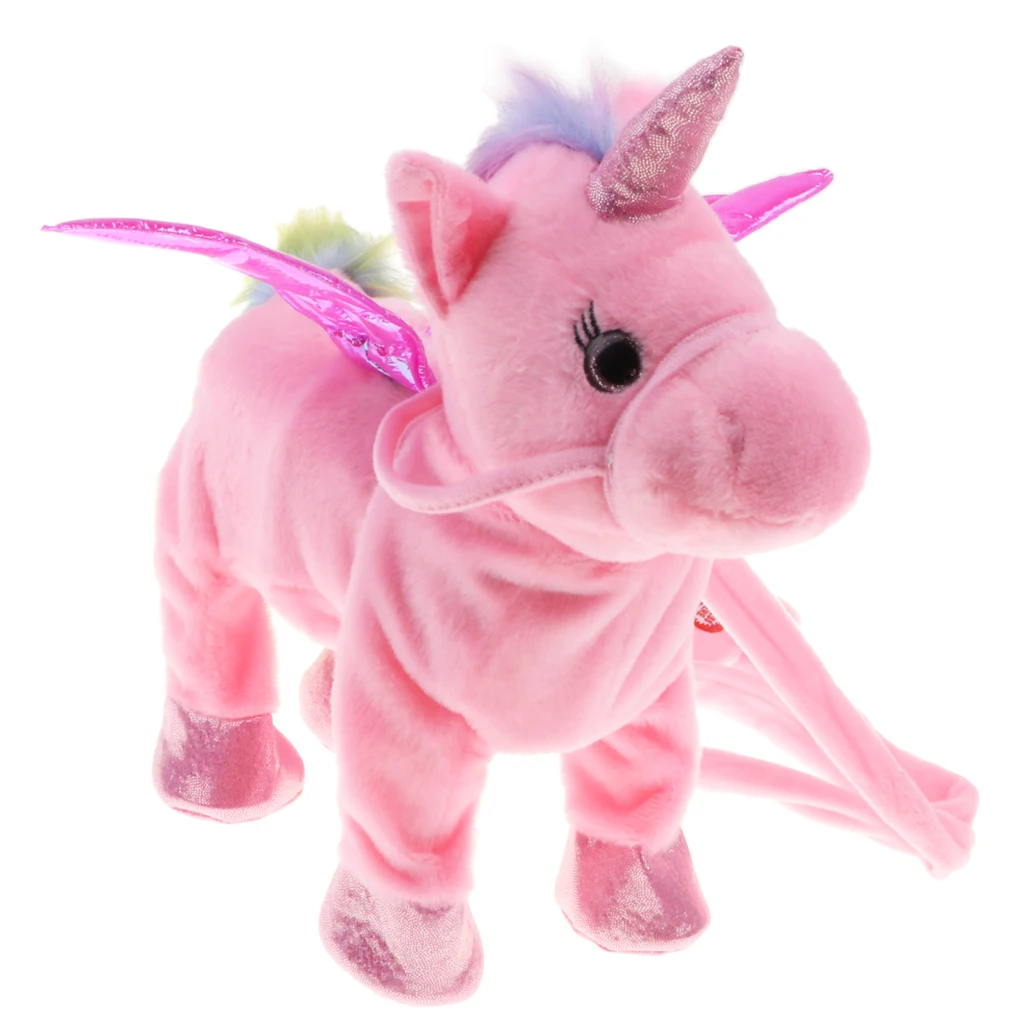 Electric Unicorn Plush Animal Electronic Doll Toy Walking Singing Dancing Horse