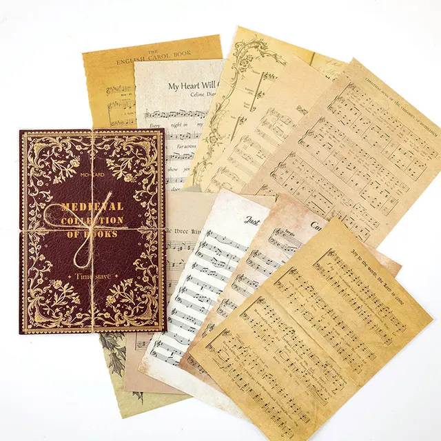 Mr.paper 10 Designs Antique Medieval Record Letter Scrapbooking/Card Making/Journaling Project DIY Retro Hangtag with Hole Cards E