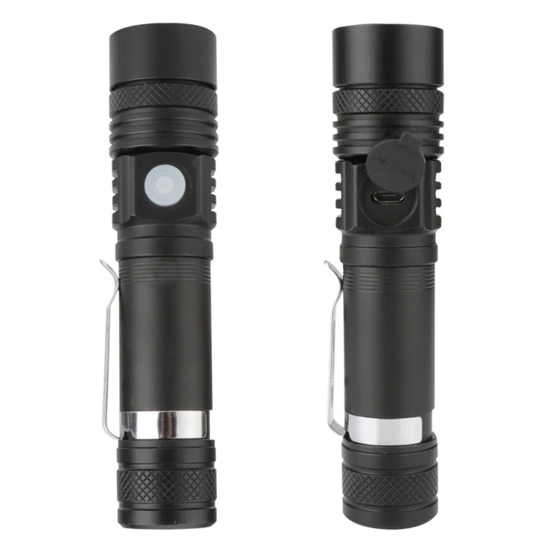 

Rechargeable led Flashlight Torch Light Portable Power Bank Solar usb Rechargeable Power Bank Flashlight