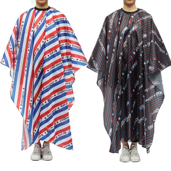 

New Striped Style Cutting Hair Waterproof Cloth Salon Barber Cape Hairdressing Supplies Apron Capes Styling Accessories