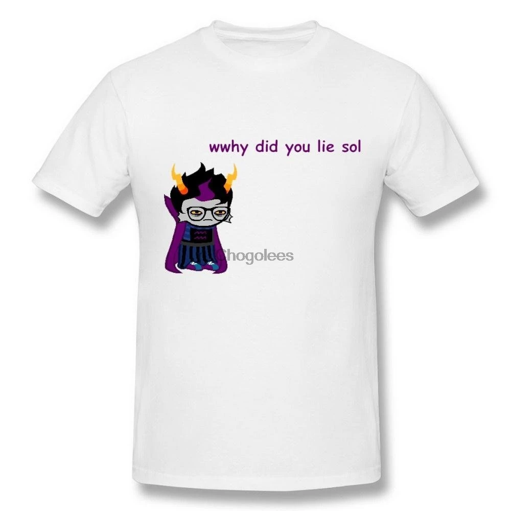 Белая мужская футболка AICH Homestuck Trolls Eridan Ampora |