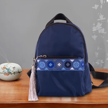 

Women Backpack Bohemia Ethnic Style Hand Embroidery Retro Small Bag For Teenage Girls Lightweight Shopper Mini School Backpack