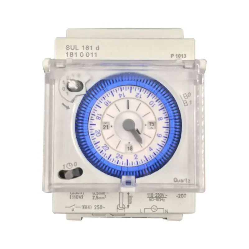 Analog Mechanical Timer Switch 110V-220V 24 hours Daily Programmable 15min Setting Time Relay SUL181D Hot | Дом и сад