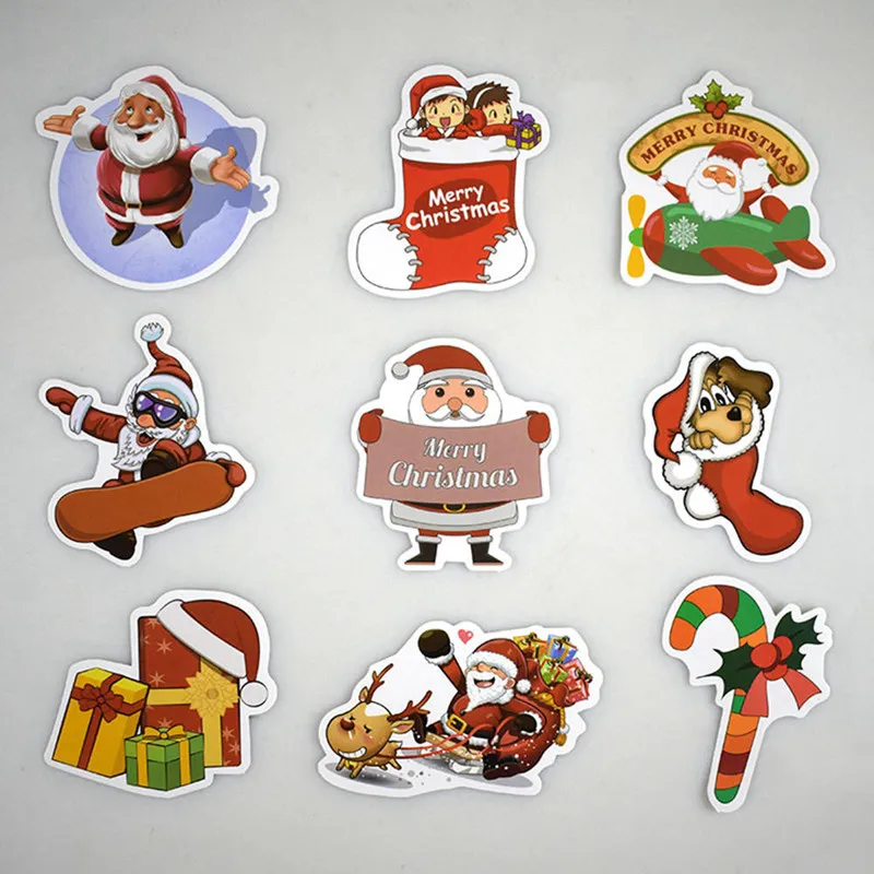 25 шт./компл. Merry Christmas наклейки Улица граффити мультфильм тележка чехол наклейка набор на Рождество День Водонепроницаемая наклейка из ПВХ