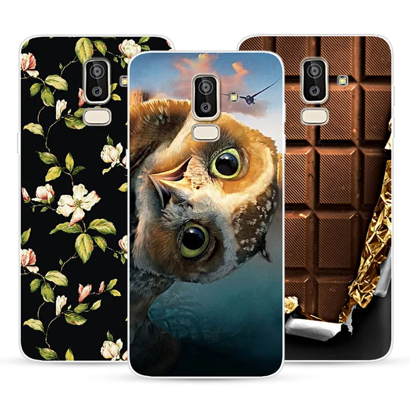 Для samsung Galaxy J4 J6 J8 2108 мягкий чехол для телефона ТПУ силиконовый Защитный печатных