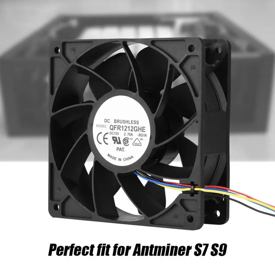 Популярный Профессиональный DC 12V 2.7A 6000 Вентилятор охлаждения Замена 4 контактный разъем для Antminer S7 S9