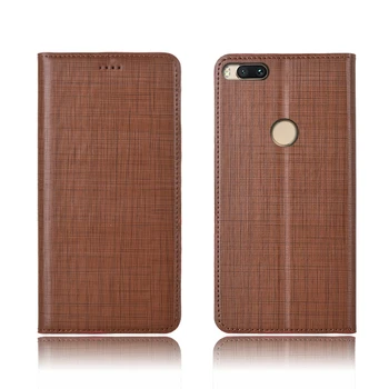 

Genuine leather magnetic case credit card slot holder for Xiaomi Mi5X Xiao Mi A1 phone case for Xiaomi Mi5 flip card cover funda