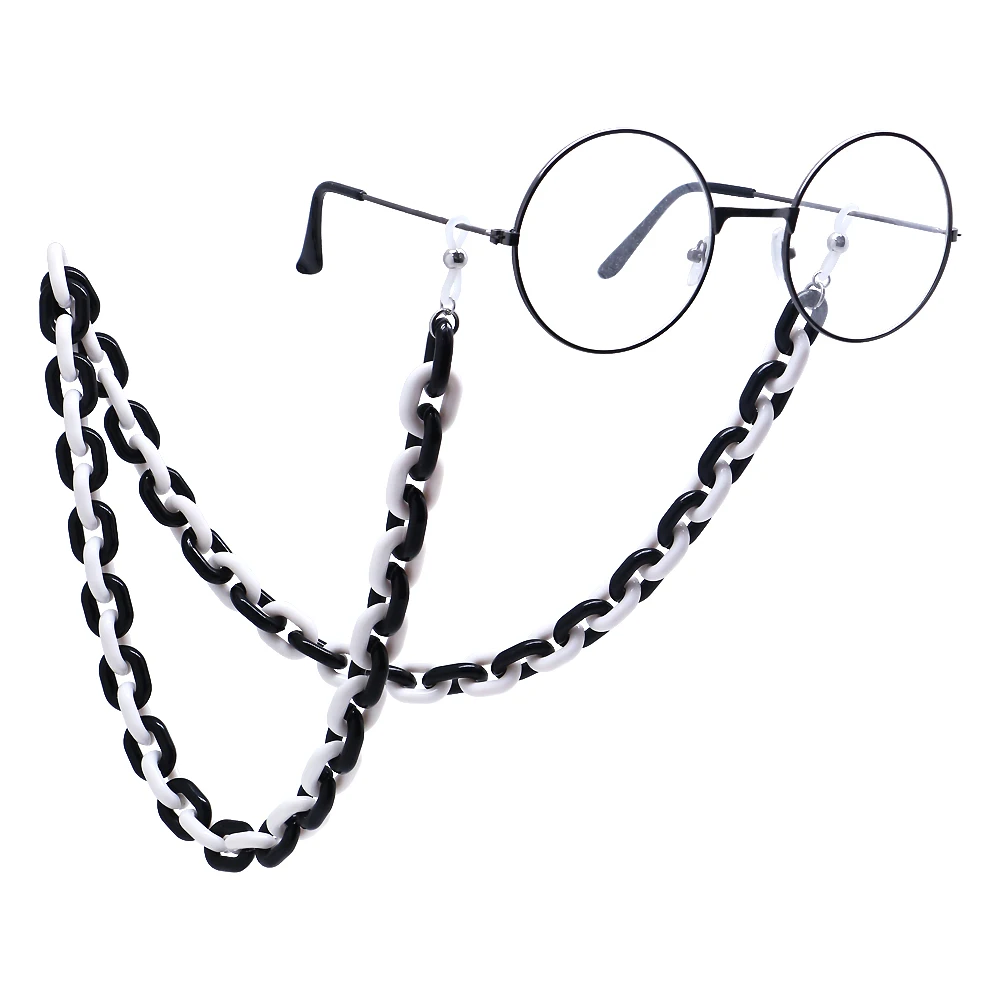 

Acrylic Black White Glasses Chain For Women Sunglasses Holder Eyeglasses Lanyards Rope Neck Strap Eyewear Glasses Accessories