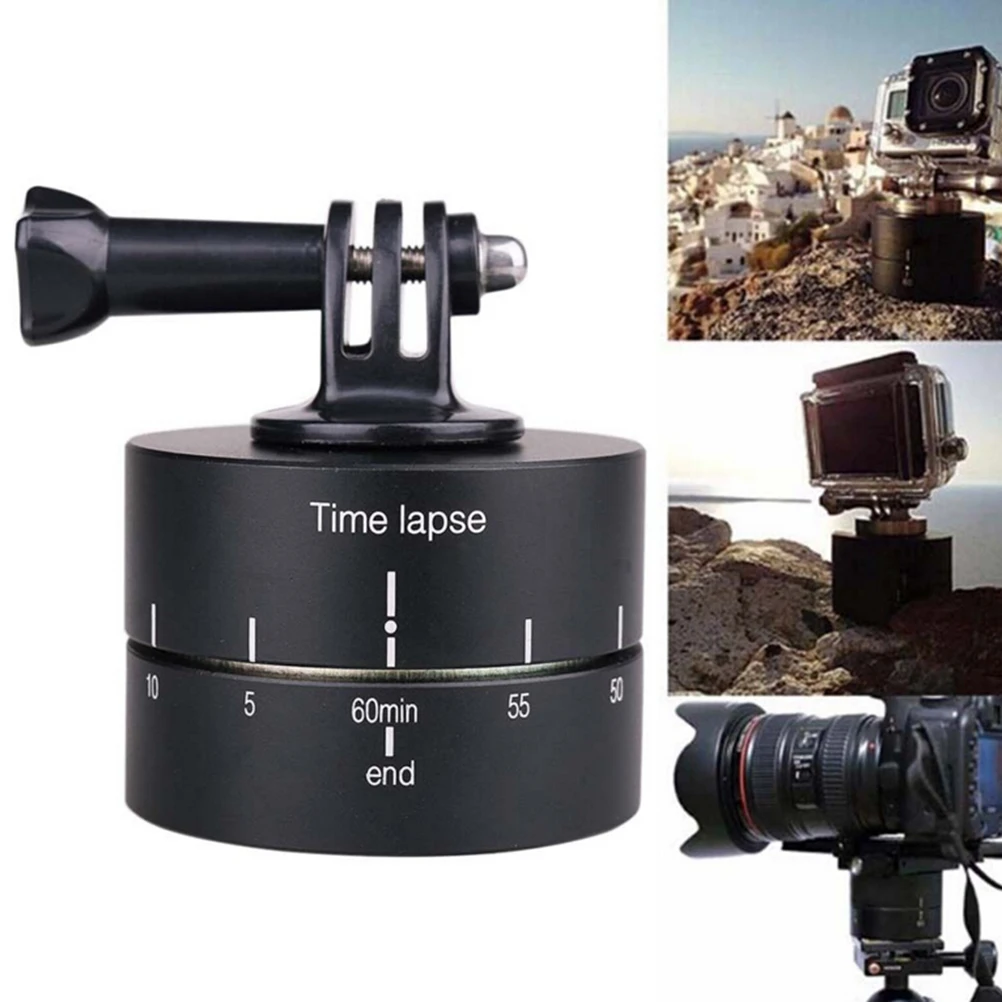 

JETTING 360 Degree Time lapse Auto Rotate Camera Tripod Head Base 360 Rotating Timelapse for Gopro Camera SLR For iphone