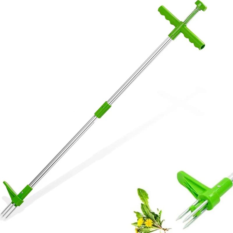 Portable Weeder Hand Weeder Weed Puller Tool Weed Puller Portable Long Handle Weed Remover Portable Garden Lawn Weeder Outdoor Yard Grass Root Puller Tool Garden