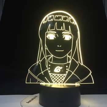 

Hinata Hyuga Naruto Figure 16 Colors Changing Battery Usb Led Night Light Naruto Nightlight for Kids Girl Bedroom Decor 3d Lamp