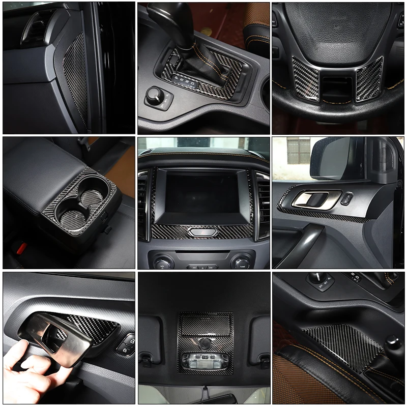 For Ford Ranger Wildtrak 2015-2021 Car Gear Panel Central Control Instrument Decorative Panel Interior Sticker Car Accessories