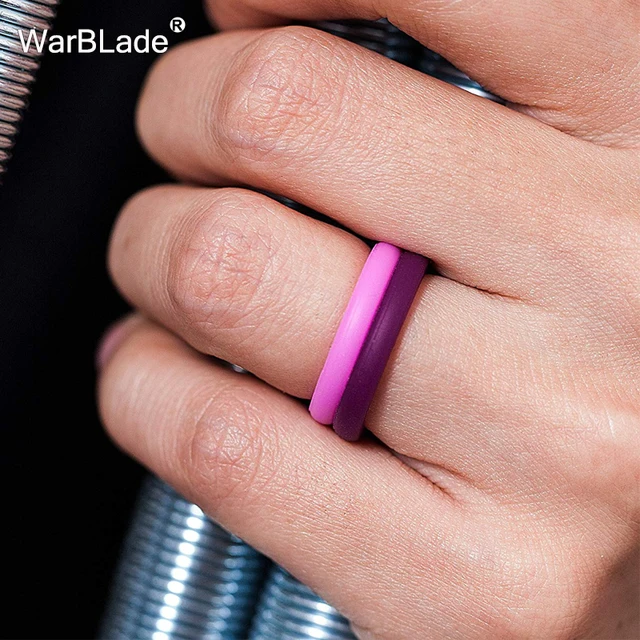 WarBLade-anillos de silicona para mujer, bandas de goma hipoalergénicas, flexibles, deportivas, antibacterianas, 2,7mm