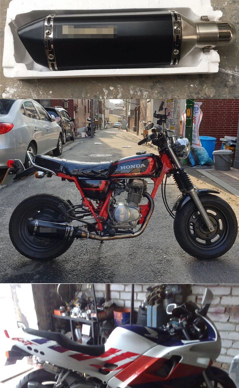 Moto rcycle выхлопной трубы побег на мотоцикле moto для nmax Yamaha Honda KTM Kawasaki слипоны FP002
