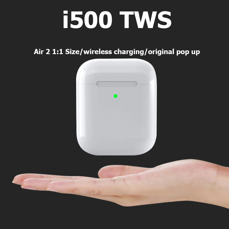 i500 TWS In-ear Smart Sensor Wireless Earphone Super Sound Earbuds Pop up Bluetooth 5.0 Earphones Pk i60 TWS i200 i800 TWS