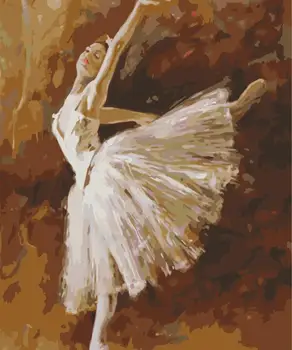 

Stage ballerina Figure DIY Painting By Numbers Wall Art Picture Acrylic Painting For Home Decoration Drop Shipping 60x75cm