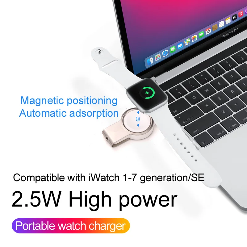 2 in 1 Magnetic Wireless Charger Apple Watch 8 7 6 5 4 SE Ultra iWatch Charger Fast Charging Station wireless charger