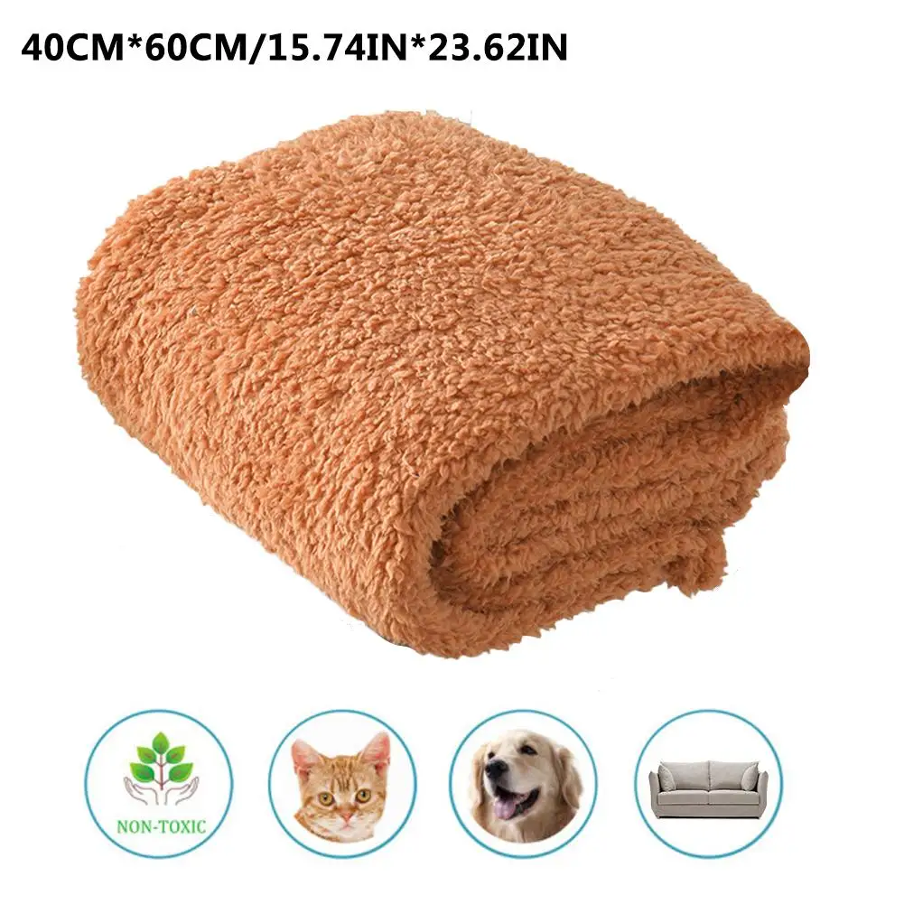 Одеяло для домашних животных, собак, кошек, многоцелевой мягкий хлопок, бархат, кондиционер, тон, коврик для домашних животных, складной легкий бытовой коврик-одеяло - Цвет: Brown