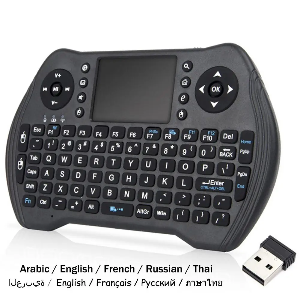 Беспроводная мини клавиатура MT10 2 4 ГГц с тачпадом для Android TV Box ПК ноутбука