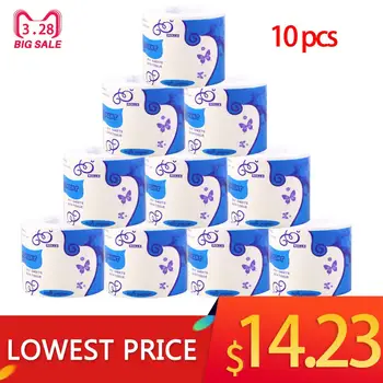 

1/5/10 Rolls Toilet Paper Bulk Bath Tissue Bathroom Soft White 3 Ply Kitchen Soft