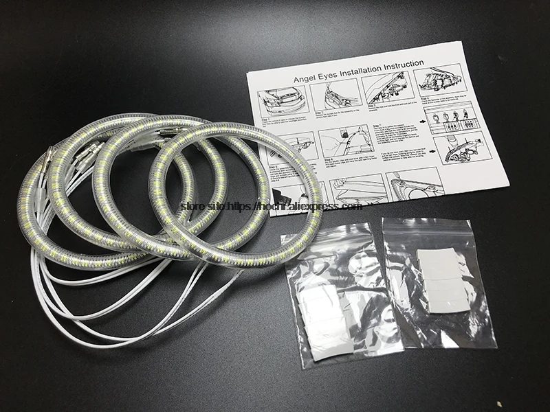 HochiTech для Volkswagen Touareg 2003-2006 ультра яркий SMD белый светодиодный ангельские глазки 12 В halo Кольцо Комплект дневного света DRL