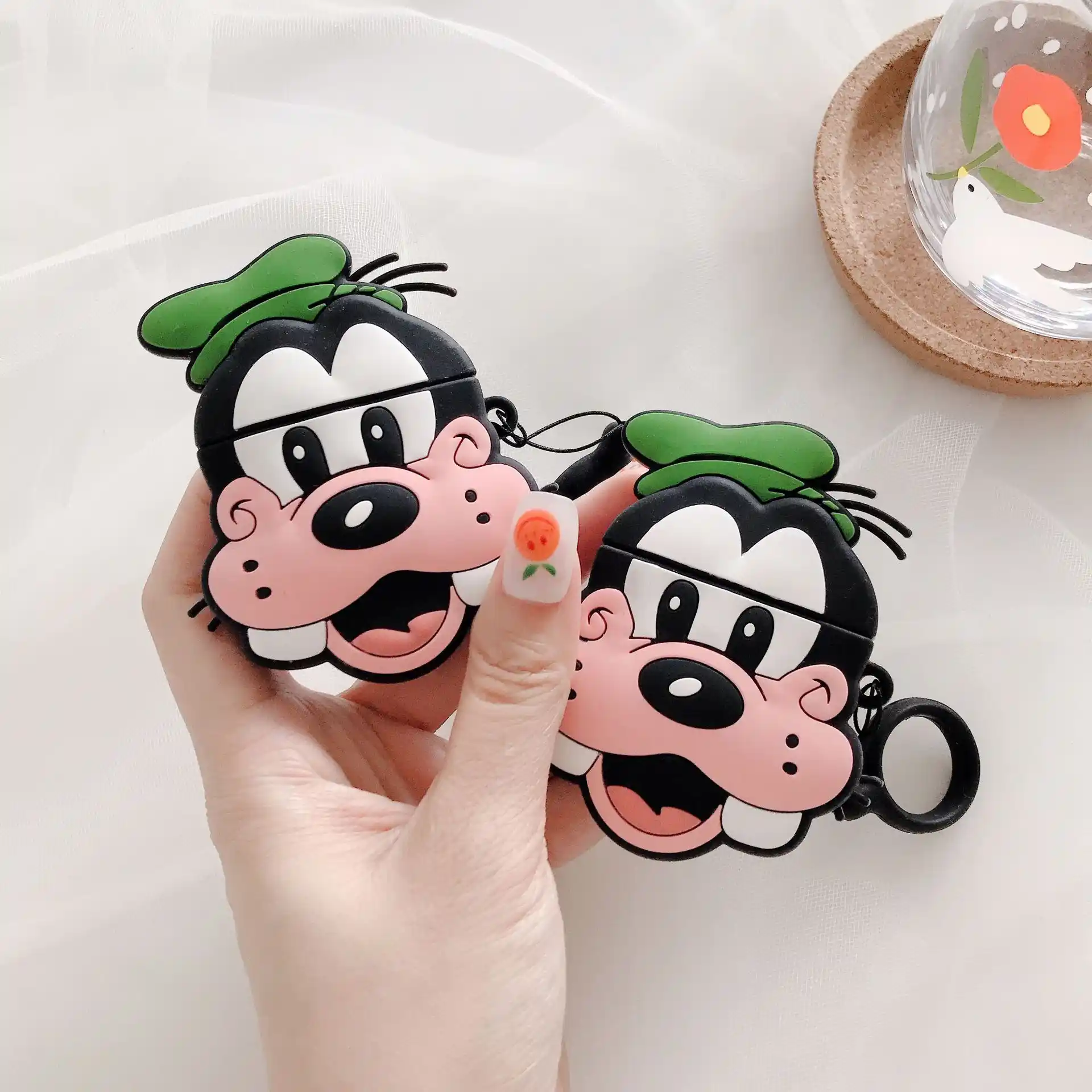 かわいい漫画グーフィーワイヤレス Bluetooth ヘッドセット保護ケース Airpods ソフトシリコーンイヤホン充電ボックスカバー Aliexpress