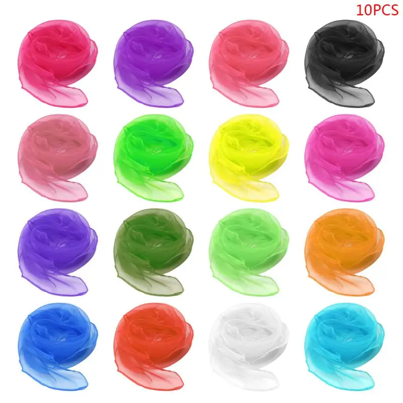 Kids Performance Dance Scarves Children Kindergarten Bright Candy Color Scarf Juggling Movement Props |