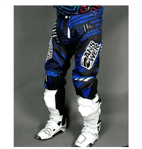 Цвет синий Мужские штаны для мотокросса, гоночная езда, падение износостойкие брюки мотоцикл для кросса брюки вентиляция Размер 32 34 36