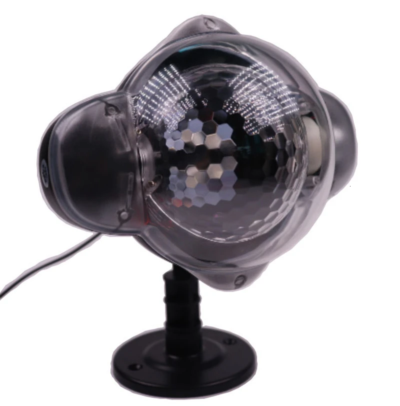 4 шт. Led открытый водонепроницаемый Рождественское украшение Снежинка проекционная лампа мини снег свет led газон лазерный свет