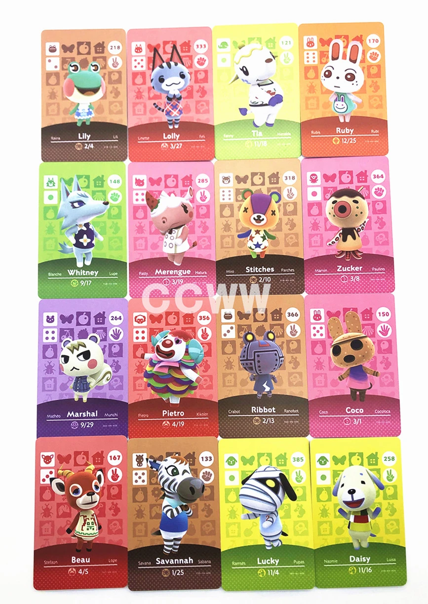 16Pcs Different Roles Big Cards Stitches Coco Lucky Animal Crossing Card  Work For NS 3DS Game Amiibo Card|Access Control Cards| - AliExpress