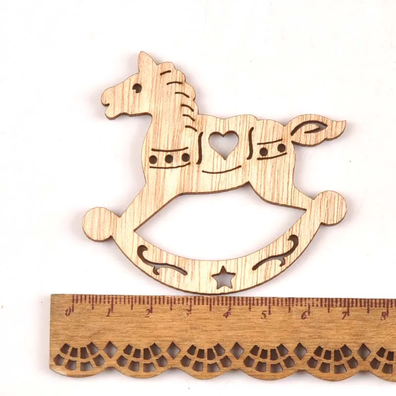5PCS DIY Wooden Chip Christmas Tree Hanging Ornaments Pendant Kids Gifts Snowman Tree Shape Xmas Ornaments Decorations mt2557 - Цвет: 4